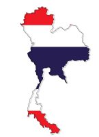 Thailand vector flag map
